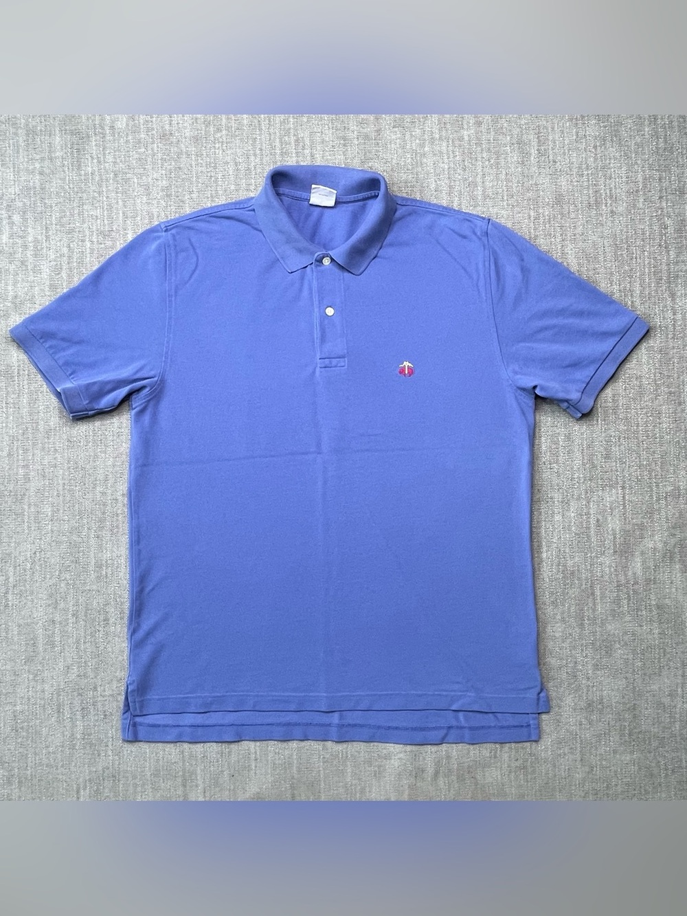 Brooks Brothers Polo Shirt Mens Medium Blue Performance Cotton original Fit